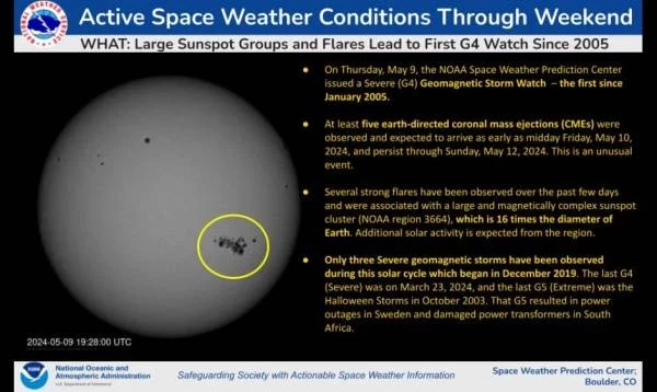 NOAA предупреждает — самая сильная за 20 лет геомагнитная буря вот-вот обрушится на Землю